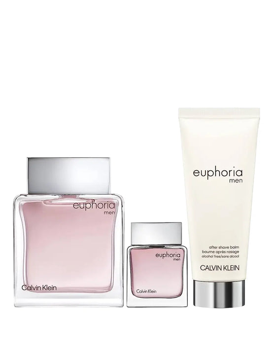 Set Calvin Klein Euphoria, pentru bărbați: apă de toaletă 100 ml + miniatură 15 ml + balsam after-shave 100 ml