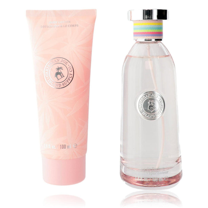 Set Caribbean Joe Island Supply Paradise Isle, pentru femei: apă de parfum 100 ml + loțiune de corp hidratantă 100 ml