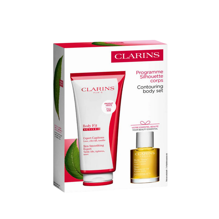 Set Clarins Aroma ulei de corp + Body Fit Active gel de corp, 200 ml + 200 ml