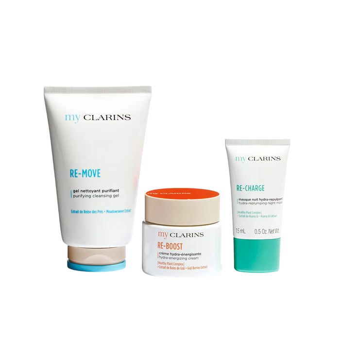 Set Clarins My Clarins Re-Boost + My Clarins Re-Charge + My Clarins Re-Move, 50 ml + 15 ml + 125 ml