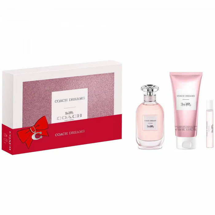 Set Coach Dreams, pentru femei: apă de parfum 90 ml + apă de parfum 10 ml + loțiune de corp 100 ml