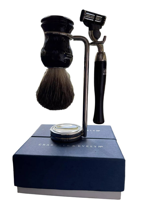Set de bărbierit Crabtree & Evelyn Shaving Razor, 5 lame + Face Shaving Brush, pentru bărbați