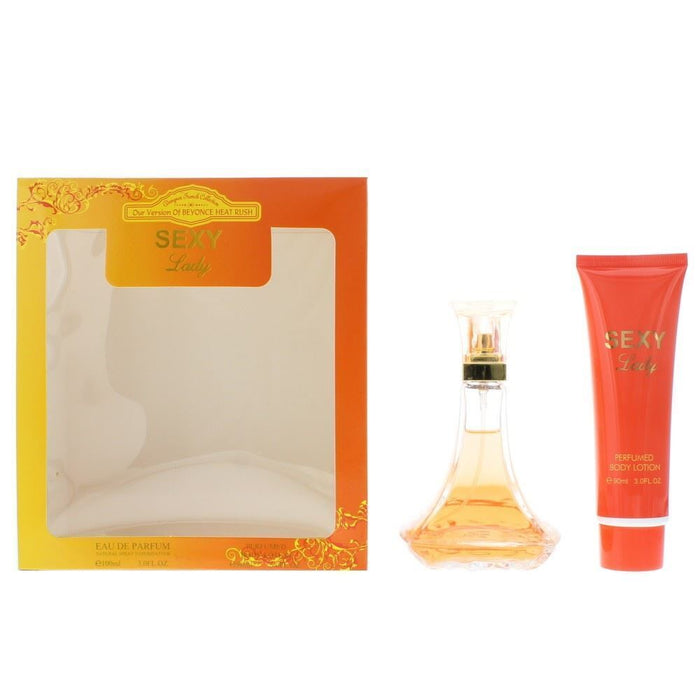 Set apă de parfum Designer French Sexy Lady, pentru femei: 100 ml + lapte de corp 90 ml