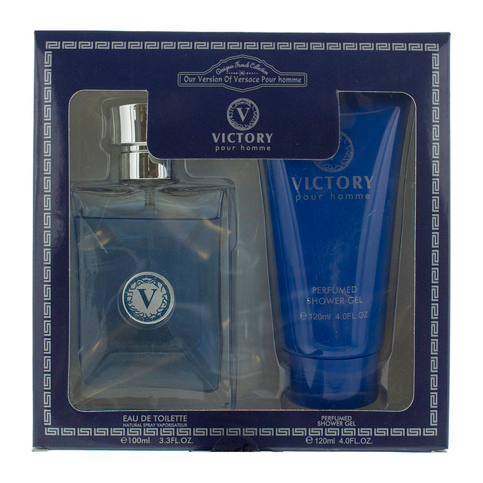 Set Designer French Victory, pentru bărbați: apă de toaletă 100 ml + gel de duș 120 ml