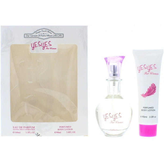 Set Designer French Yes Yes, pentru femei: apă de parfum 100 ml + loțiune de corp 90 ml