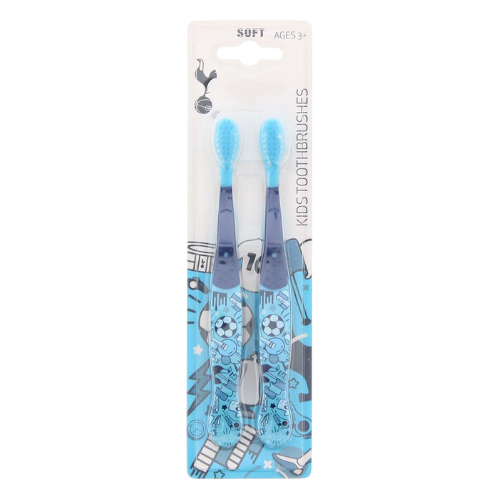 Set de periuțe de dinți Epl Tottenham Hotspur, pentru copii de la 3 ani, peri moi, albastre, 2 buc