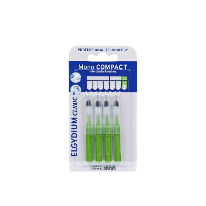 Set de periuțe interdentare Elgydium Mono Compact, verzi, 4 buc