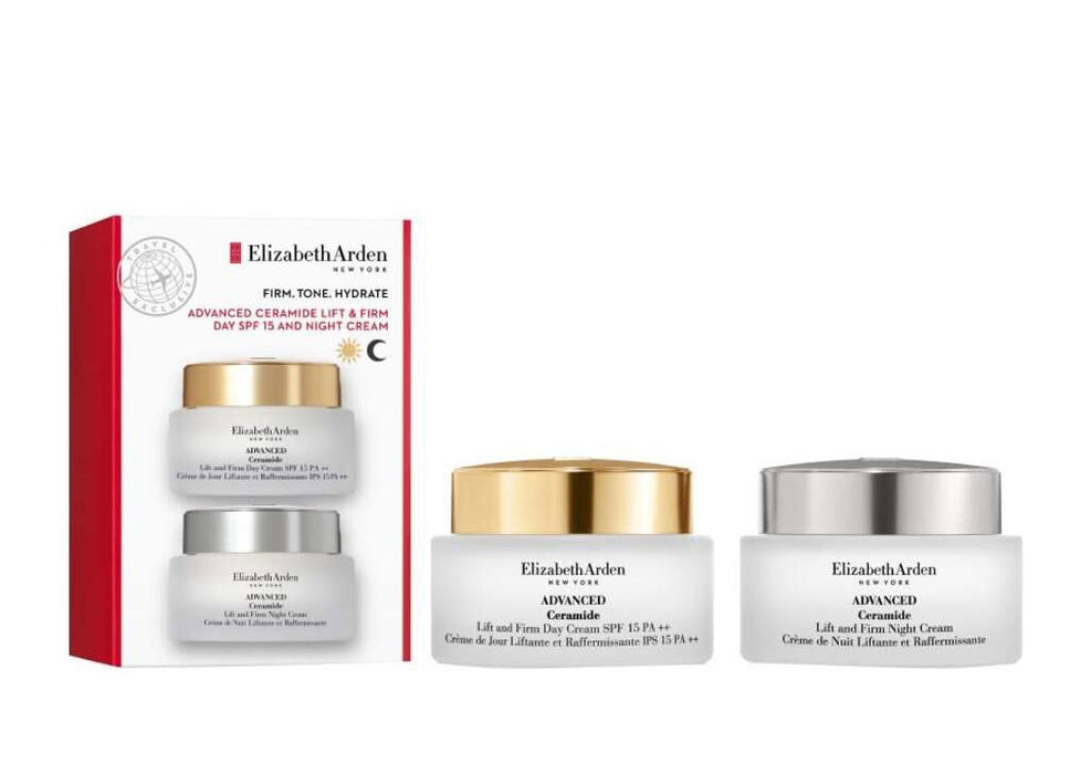Set cremă de față Elizabeth Arden Advanced Ceramide Lifting & Firming: cremă de zi SPF 15, 50 ml + cremă de noapte, 50 ml