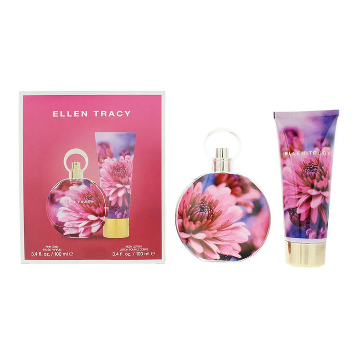 Set Ellen Tracy Dream Florals Pink Daisy, pentru femei: apă de parfum 100 ml + loțiune de corp hidratantă 100 ml