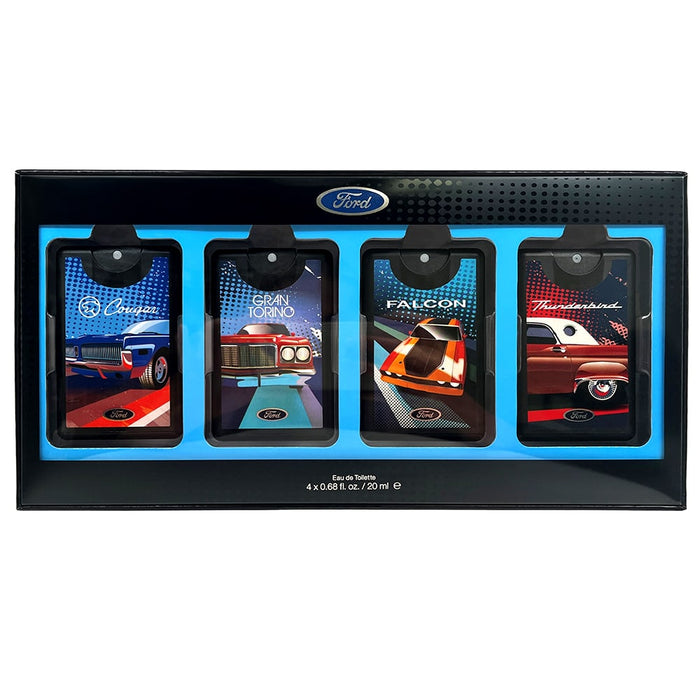 Set Ford Cougar + Falcon + Gran Torino + Thunderbird, pentru bărbați: 4 ape de toaletă x 20 ml