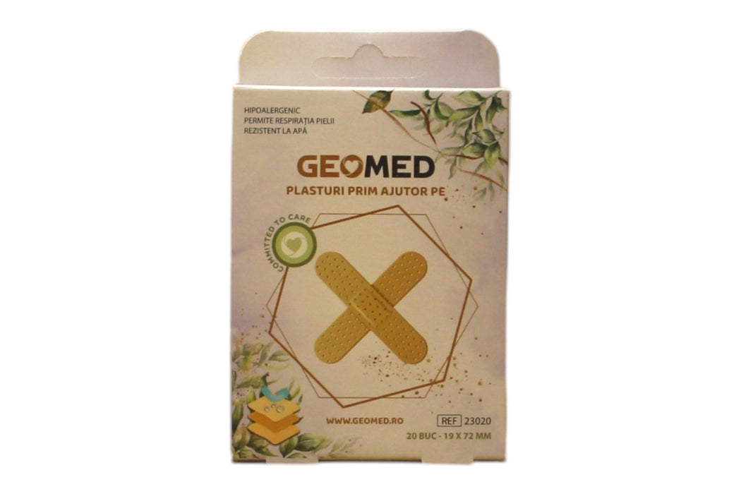 Plasturi Geomed Protector, hipoalergenici, rezistenți la apă, 19 x 72 mm, 20 buc