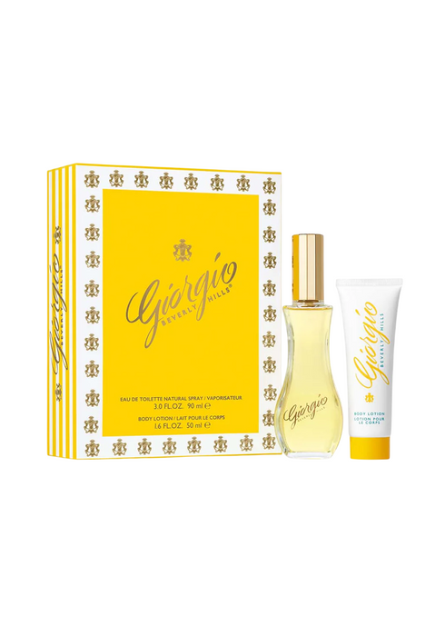 Set Giorgio Beverly Hills Beverly Hills, pentru femei: apă de toaletă 90 ml + loțiune de corp hidratantă 50 ml