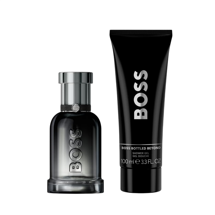Set Hugo Boss Boss Bottled Beyond, pentru bărbați: apă de parfum 50 ml + gel de duș hidratant 100 ml