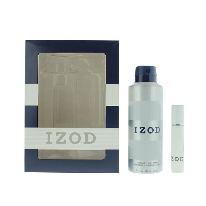 Set Izod White, pentru bărbați: apă de toaletă 15 ml + spray deodorant 200 ml