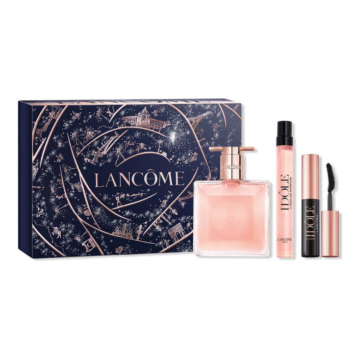 Set Lancome Idole, pentru femei: apă de parfum 25 ml + apă de parfum miniatură 10 ml + mascara neagră miniatură 2,5 ml