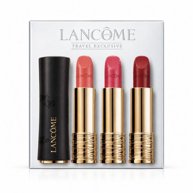 Set Lancome L'Absolu Rouge, 3 rujuri cremoase, nuanțele 01, 08 și 264 Peut-Etre, 3 x 3,4 g