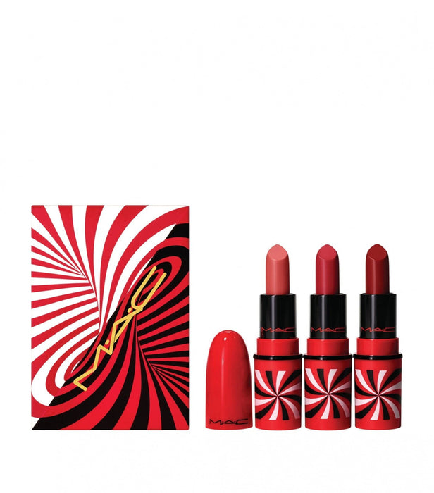 Set de rujuri MAC Tiny Tricks, miniaturi, Awespicious + Sleight Of Grand, 1,7 g + 1,8 g