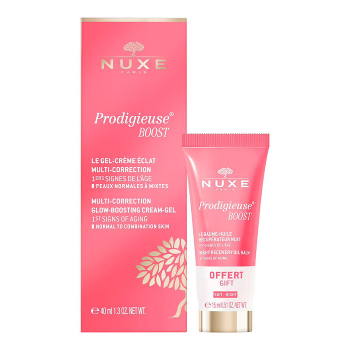 Set gel-cremă de față Nuxe Prodigieuse Boost + balsam de noapte, 40 ml + 15 ml