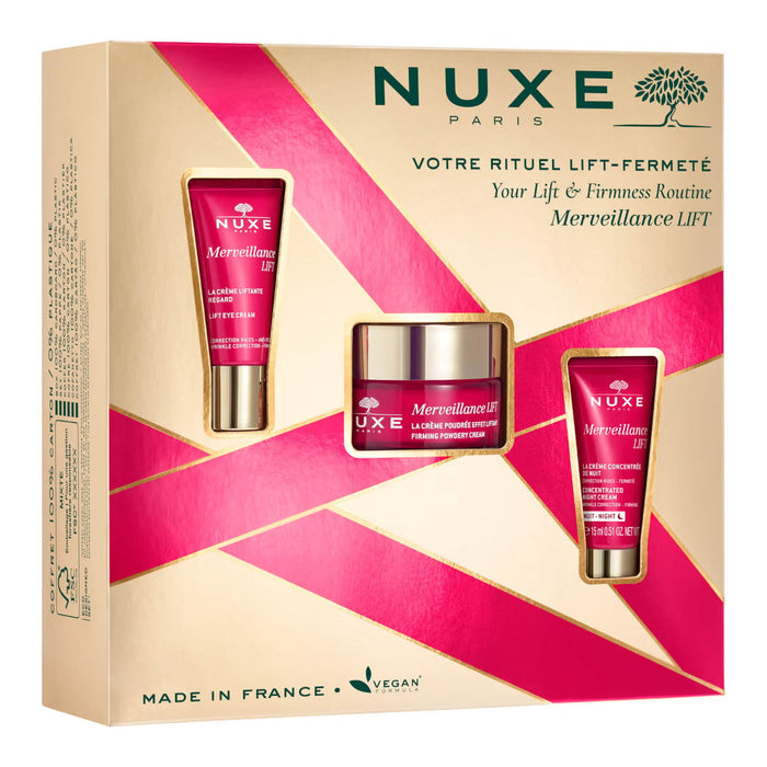 Set Nuxe Merveillance Expert + Merveillance Lift, cremă de față + cremă de ochi + cremă de noapte, 50 ml + 15 ml + 15 ml