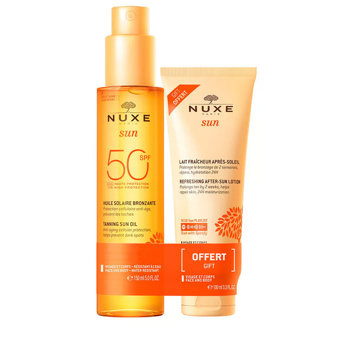 Set ulei de plajă Nuxe Sun, SPF 50, 150 ml + loțiune după plajă, 100 ml