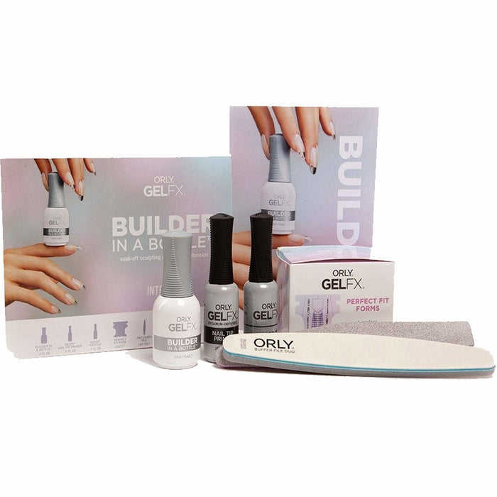 Set ojă semipermanentă Orly GelFX Builder In A Bottle + forme și pilă, 8 buc