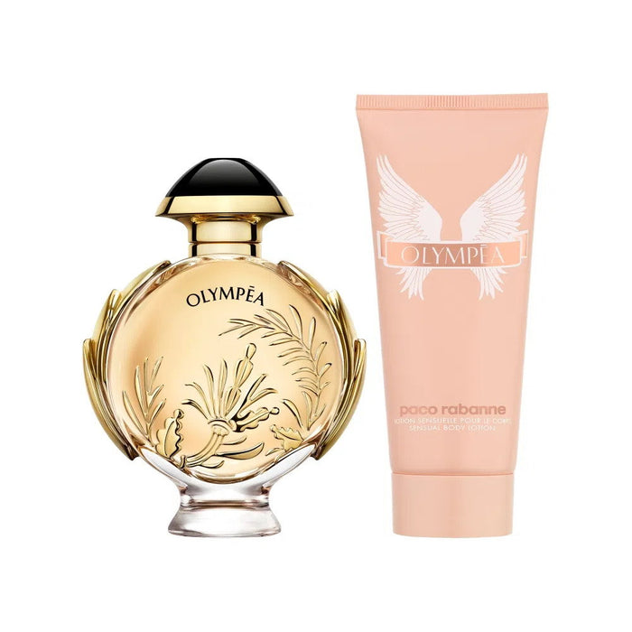 Set Paco Rabanne Olympea Solar, pentru femei: apă de parfum 80 ml + loțiune de corp hidratantă 100 ml