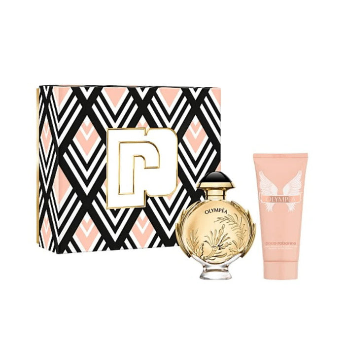 Set Paco Rabanne Olympea Solar, pentru femei: apă de parfum 80 ml + loțiune de corp hidratantă 100 ml