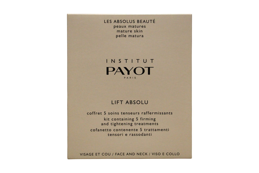 Set măști hidrogel Payot Lift Absolu, pentru față și gât, efect de fermitate, 10 buc.