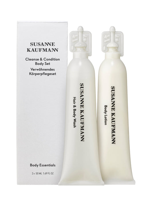 Set gel de duș și șampon 2 în 1 Susanne Kaufmann + loțiune de corp, fără parabeni, 2 x 50 ml