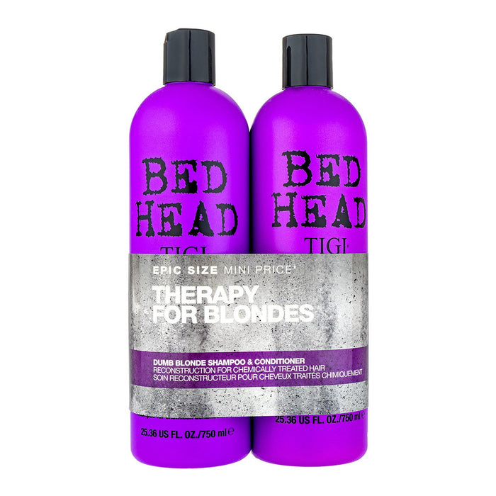 Set șampon + balsam Tigi Bed Head Dumb Blonde, pentru păr blond, 750 ml + 750 ml