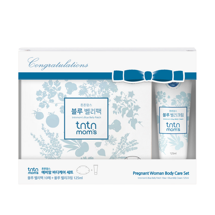 Set Tntn Mom's Blue Belly, cremă de corp 125 ml + plasturi locali 10 buc