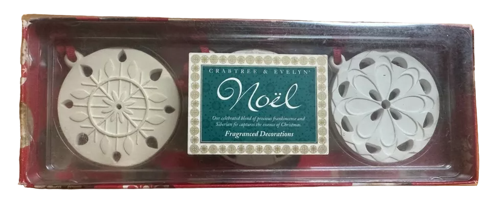 Set odorizante de cameră Crabtree & Evelyn Noël, decorațiuni parfumate, 3 buc