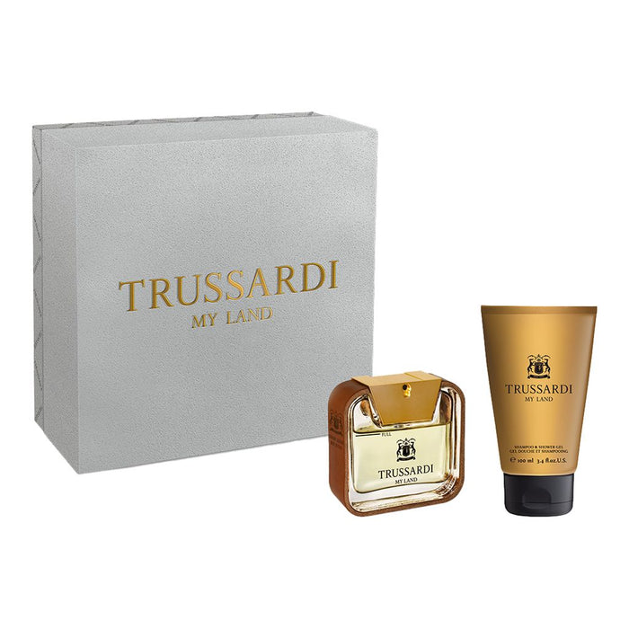Set Trussardi My Land, pentru bărbați: apă de toaletă 50 ml + gel de duș 100 ml