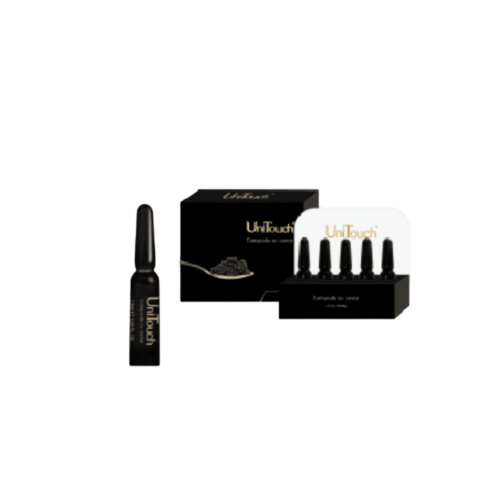 Set capsule de ser UniTouch L'ampule, cu extract de caviar, antiîmbătrânire, 5 x 1,5 ml, tester