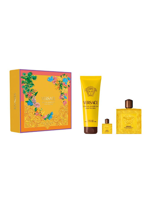 Set Versace Eros Energy: apă de parfum pentru bărbați 100 ml + miniatură apă de parfum 5 ml + gel de duș 150 ml