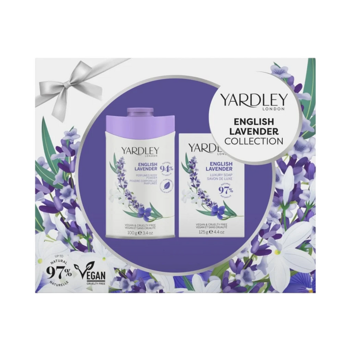 Set Yardley English Lavender: pudră de corp 100 g + săpun parfumat 125 g