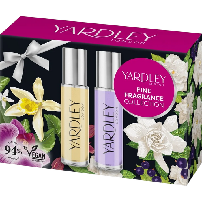 Set Yardley Gardenia & Cassis, apă de toaletă 10 ml + Orchid & Vanilla, apă de toaletă 10 ml, pentru femei