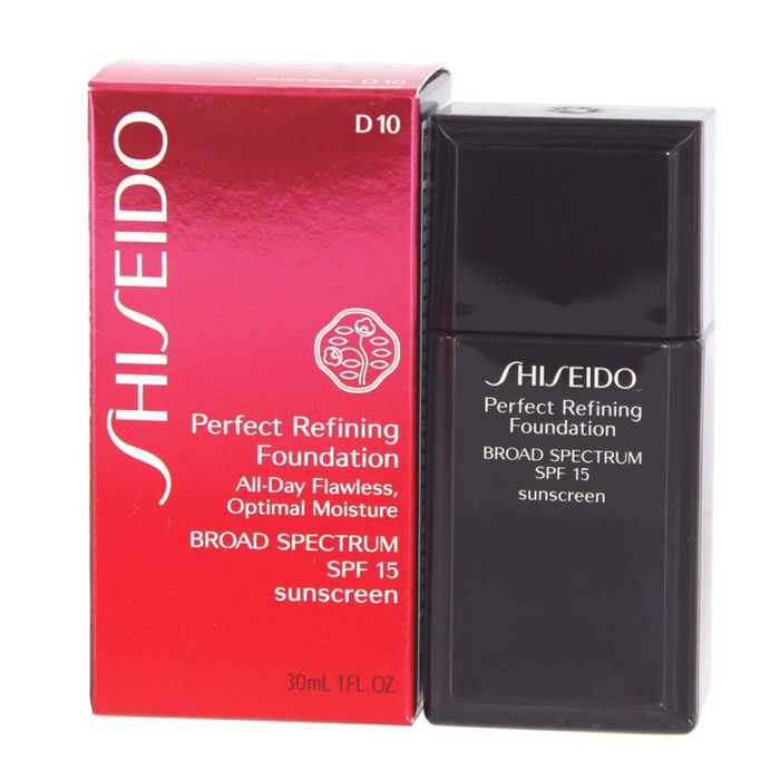 Fond de ten lichid Shiseido Perfect Refining, hidratant, nuanța D10 Maro auriu, SPF 15, 30 ml