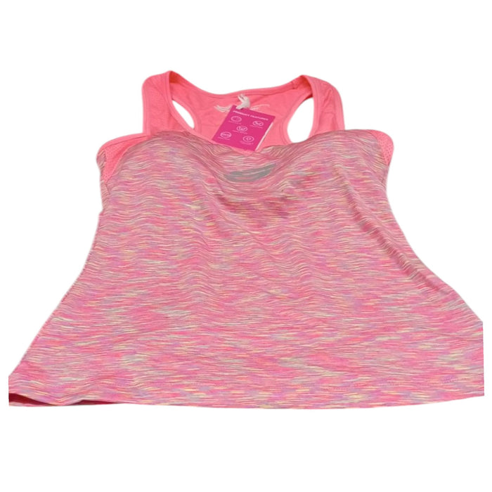 Maiou sport Skechers Zyra Perform, roz multicolor, fără mâneci