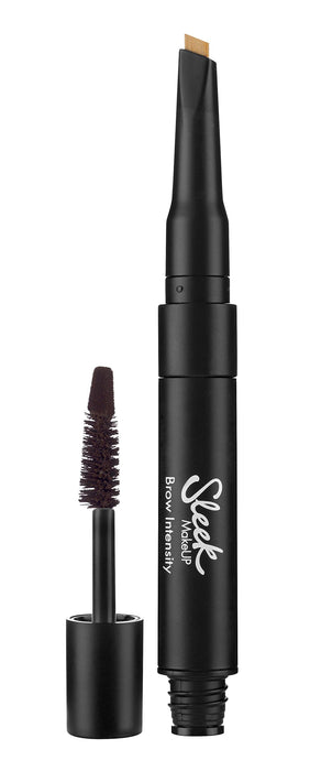 Mascara pentru sprâncene și iluminator Sleek MakeUP Brow Intensity, nuanța Extra Dark + Gold, 3 ml