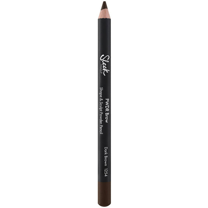 Creion pudră pentru sprâncene Sleek MakeUP PWDR Brow Shape & Sculpt, nuanța 1254 Dark Brown, 1,29 g