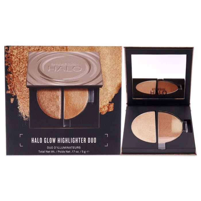 Paletă de iluminatoare Smashbox Halo Glow Highlighter Duo, nuanța Golden Pearl, 5 g