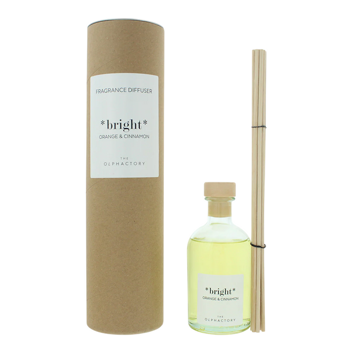 Difuzor de aromă cu bețișoare The Olphactory Bright Orange & Cinnamon, 100 ml
