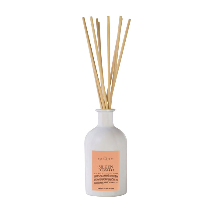 Difuzor de aromă cu bețișoare The Olphactory Silken Tobacco, 250 ml