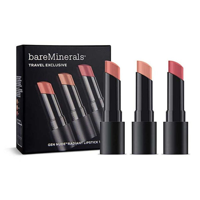 Set de rujuri cremoase BareMinerals Gen Nude Radiant, nuanțele Infatuation, Friendship și Swag, 3 buc.