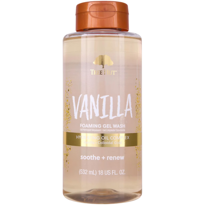 Gel de duș spumant Tree Hut Vanilla, hidratant, pentru toate tipurile de piele, 532 ml