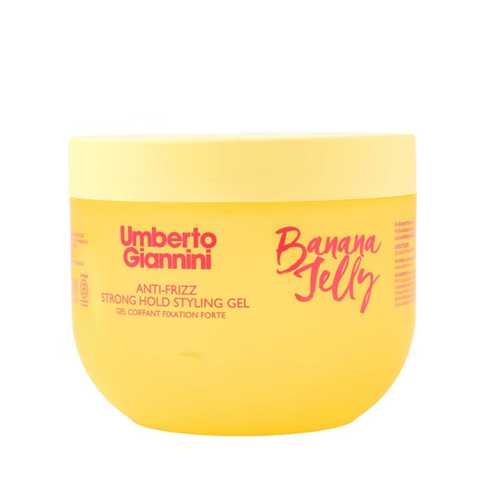 Gel de coafat Umberto Giannini Banana Jelly, anti-frizz, definirea buclelor, fixare puternică, 475 ml