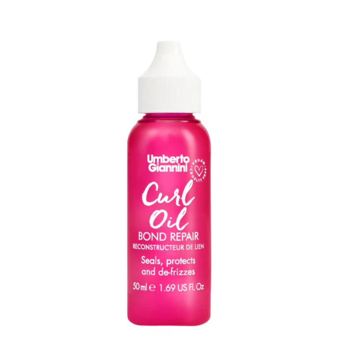 Ulei-tratament pentru păr Umberto Giannini Curl Oil Bond Repair, fără silicon, pentru controlul frizzului, 50 ml