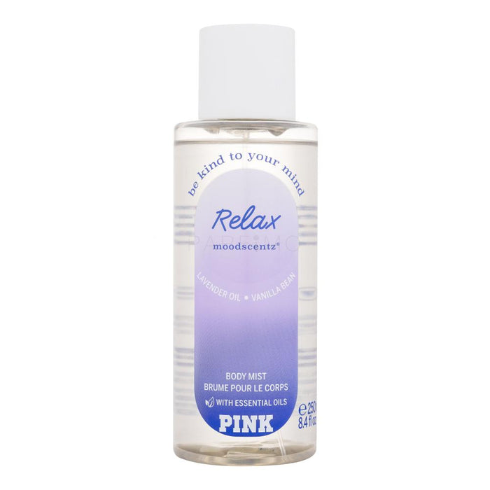 Spray de corp Victoria's Secret PINK Relax Moodscentz, cu uleiuri esențiale, 250 ml
