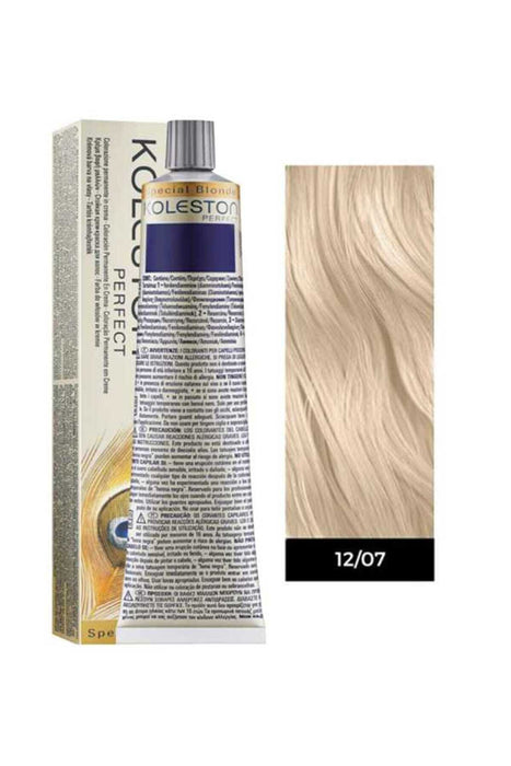 Vopsea permanentă de păr Wella Professionals Koleston Perfect, nuanța 12/07, 60 ml
